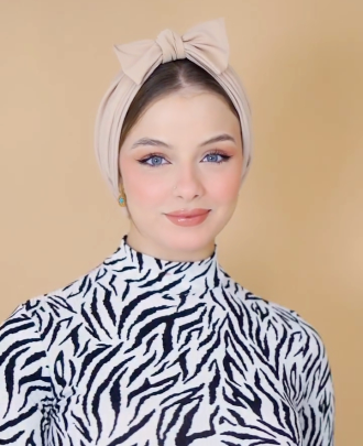 Turban à ruban mousseline